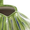 imageDeco 79 Ceramic Abstract Decorative Vase Centerpiece Vases with Green and Blue Drip Design and Handle Flower Vases for Home Decoration 9quot x 8quot x 11quot White11 x 10 x 11