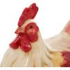 imageDeco 79 Ceramic Rooster Decorative Garden Sculpture Spotted Indoor Outdoor Garden Statue with Black and Red Accents Outdoor Sculpture 13quot x 6quot x 14quot BeigeRed