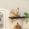 imageDeco 79 Ceramic Rooster Decorative Garden Sculpture Spotted Indoor Outdoor Garden Statue with Black and Red Accents Outdoor Sculpture 13quot x 6quot x 14quot BeigeBeige