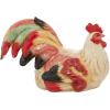 imageDeco 79 Ceramic Rooster Decorative Garden Sculpture Spotted Indoor Outdoor Garden Statue with Black and Red Accents Outdoor Sculpture 13quot x 6quot x 14quot BeigeRed