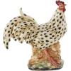 imageDeco 79 Ceramic Rooster Decorative Garden Sculpture Spotted Indoor Outdoor Garden Statue with Black and Red Accents Outdoor Sculpture 13quot x 6quot x 14quot BeigeBeige