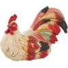 imageDeco 79 Ceramic Rooster Decorative Garden Sculpture Spotted Indoor Outdoor Garden Statue with Black and Red Accents Outdoor Sculpture 13quot x 6quot x 14quot BeigeRed