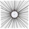 imageDeco 79 Contemporary Metal Sunburst Wall Clock 2quot W x 28quot H Black White GoldBlack  White  Gold