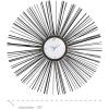 imageDeco 79 Contemporary Metal Sunburst Wall Clock 2quot W x 28quot H Black White GoldBlack  White  Gold