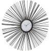 imageDeco 79 Contemporary Metal Sunburst Wall Clock 2quot W x 28quot H Black White GoldBlack  White  Gold