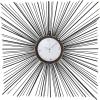 imageDeco 79 Contemporary Metal Sunburst Wall Clock 2quot W x 28quot H Black White GoldBlack  White  Gold