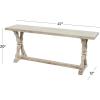 imageDeco 79 Farmhouse Wood Entryway Bench Brown 47quot x 12quot x 20quot
