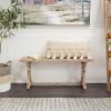 imageDeco 79 Farmhouse Wood Entryway Bench Brown 47quot x 12quot x 20quot
