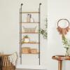 imageDeco 79 Industrial Metal Shelf Wall Storage Shelves for Bedroom Living Room Bathroom Kitchen Office and More 25quot L x 7quot W x 33quot H Brown23 x 12 x 71