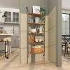 imageDeco 79 Industrial Metal Shelf Wall Storage Shelves for Bedroom Living Room Bathroom Kitchen Office and More 25quot L x 7quot W x 33quot H Brown23 x 12 x 71