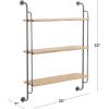 imageDeco 79 Industrial Metal Shelf Wall Storage Shelves for Bedroom Living Room Bathroom Kitchen Office and More 25quot L x 7quot W x 33quot H Brown33 x 25 x 7