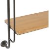 imageDeco 79 Industrial Metal Shelf Wall Storage Shelves for Bedroom Living Room Bathroom Kitchen Office and More 25quot L x 7quot W x 33quot H Brown33 x 25 x 7