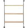 imageDeco 79 Industrial Metal Shelf Wall Storage Shelves for Bedroom Living Room Bathroom Kitchen Office and More 25quot L x 7quot W x 33quot H Brown33 x 25 x 7