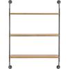 imageDeco 79 Industrial Metal Shelf Wall Storage Shelves for Bedroom Living Room Bathroom Kitchen Office and More 25quot L x 7quot W x 33quot H Brown33 x 25 x 7