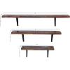imageDeco 79 Industrial Poplar Wood Wall Shelf Metal S3 48quot36quot24quot W92602 15L17 H Brown