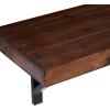 imageDeco 79 Industrial Poplar Wood Wall Shelf Metal S3 48quot36quot24quot W92602 15L17 H Brown