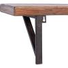 imageDeco 79 Industrial Poplar Wood Wall Shelf Metal S3 48quot36quot24quot W92602 15L17 H Brown