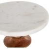 imageDeco 79 Mango Wood Cake Stand with Wood Base 10quot x 10quot x 5quot White