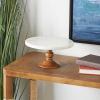 imageDeco 79 Mango Wood Cake Stand with Wood Base 10quot x 10quot x 5quot White