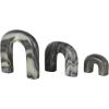 imageDeco 79 Marble Abstract Decorative Sculpture Square Arch Home Decor Statues with Varying Sizes Set of 3 Accent Figurines 7quot 5quot 3quot H BlackBlack