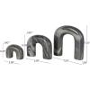 imageDeco 79 Marble Abstract Decorative Sculpture Square Arch Home Decor Statues with Varying Sizes Set of 3 Accent Figurines 7quot 5quot 3quot H BlackBlack