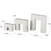 imageDeco 79 Marble Abstract Decorative Sculpture Square Arch Home Decor Statues with Varying Sizes Set of 3 Accent Figurines 7quot 5quot 3quot H BlackWhite