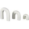 imageDeco 79 Marble Abstract Decorative Sculpture Square Arch Home Decor Statues with Varying Sizes Set of 3 Accent Figurines 7quot 5quot 3quot H BlackWhite