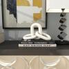 imageDeco 79 Marble Abstract Decorative Sculpture Square Arch Home Decor Statues with Varying Sizes Set of 3 Accent Figurines 7quot 5quot 3quot H BlackWhite