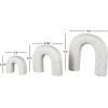imageDeco 79 Marble Abstract Decorative Sculpture Square Arch Home Decor Statues with Varying Sizes Set of 3 Accent Figurines 7quot 5quot 3quot H BlackWhite