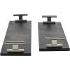 imageDeco 79 Marble Slim Textured Tray with Rod Handles Set of 2 22quot 18quot W BlackBlack