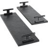 imageDeco 79 Marble Slim Textured Tray with Rod Handles Set of 2 22quot 18quot W BlackBlack
