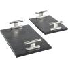 imageDeco 79 Marble Slim Textured Tray with Rod Handles Set of 2 22quot 18quot W BlackBlack