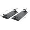 imageDeco 79 Marble Slim Textured Tray with Rod Handles Set of 2 22quot 18quot W BlackBlack