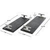imageDeco 79 Marble Slim Textured Tray with Rod Handles Set of 2 22quot 18quot W BlackBlack