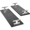 imageDeco 79 Marble Slim Textured Tray with Rod Handles Set of 2 22quot 18quot W BlackBlack