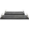 imageDeco 79 Marble Slim Textured Tray with Rod Handles Set of 2 22quot 18quot W BlackBlack
