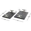 imageDeco 79 Marble Slim Textured Tray with Rod Handles Set of 2 22quot 18quot W BlackBlack
