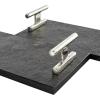 imageDeco 79 Marble Slim Textured Tray with Rod Handles Set of 2 22quot 18quot W BlackBlack