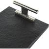 imageDeco 79 Marble Slim Textured Tray with Rod Handles Set of 2 22quot 18quot W BlackBlack