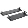 imageDeco 79 Marble Slim Textured Tray with Rod Handles Set of 2 22quot 18quot W BlackBlack