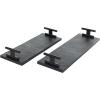imageDeco 79 Marble Slim Textured Tray with Rod Handles Set of 2 22quot 18quot W BlackBlack
