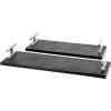 imageDeco 79 Marble Slim Textured Tray with Rod Handles Set of 2 22quot 18quot W BlackBlack