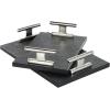 imageDeco 79 Marble Slim Textured Tray with Rod Handles Set of 2 22quot 18quot W BlackBlack