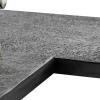 imageDeco 79 Marble Slim Textured Tray with Rod Handles Set of 2 22quot 18quot W BlackBlack