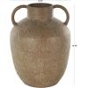 imageDeco 79 Metal Decorative Vase Antique Inspired Centerpiece Vase with Handles Flower Vase for Home Decoration 9quot x 9quot x 12quot Brown
