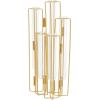 imageDeco 79 Metal Decorative Vase Foldable Centerpiece Vase with Clear Glass Test Tubes Flower Vase for Home Decoration 10quot x 3quot x 12quot GoldGold