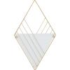 imageDeco 79 Metal Geometric Indoor Outdoor Hanging Wall Planter Set of 2 17quot 14quotH White17  14H