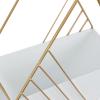 imageDeco 79 Metal Geometric Indoor Outdoor Hanging Wall Planter Set of 2 17quot 14quotH White17  14H