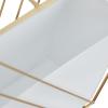 imageDeco 79 Metal Geometric Indoor Outdoor Hanging Wall Planter Set of 2 17quot 14quotH WhiteSet of 2 Plant Hanger 10  9H