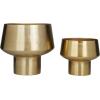 imageDeco 79 Metal Indoor Outdoor Planter Brushed Small Planter Pot Set of 3 Planters 7quot 8quot 10quotH GoldSet of 2 Planters 11  8H